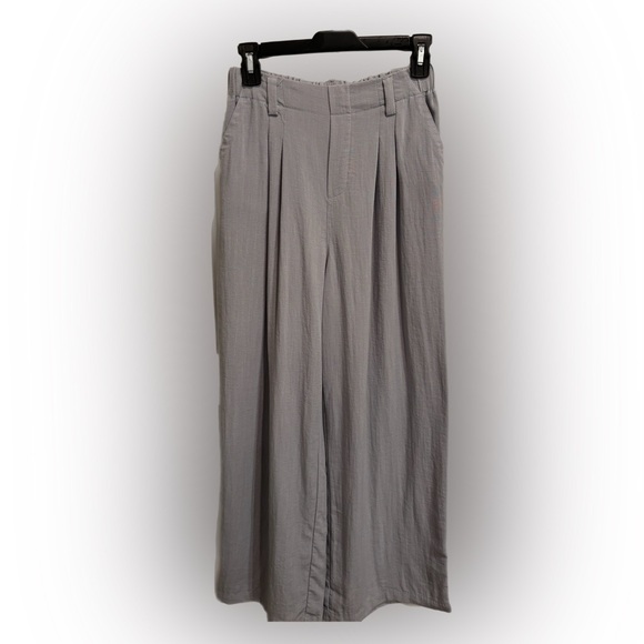 Halara High Waisted Pocket Wide Leg Flowy Solid Palazzo Casual Linen-Feel Pants - Picture 2 of 6